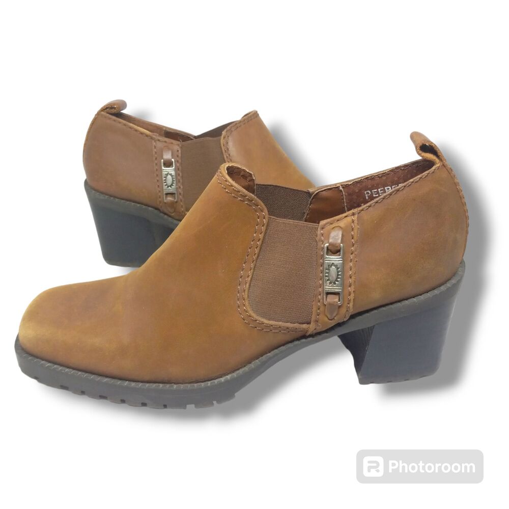Nicole Peeper Chunky Heel Slip On Loafer-Size 7M-Vegan Leather-Block Heel-Y2K - Picture 5 of 8